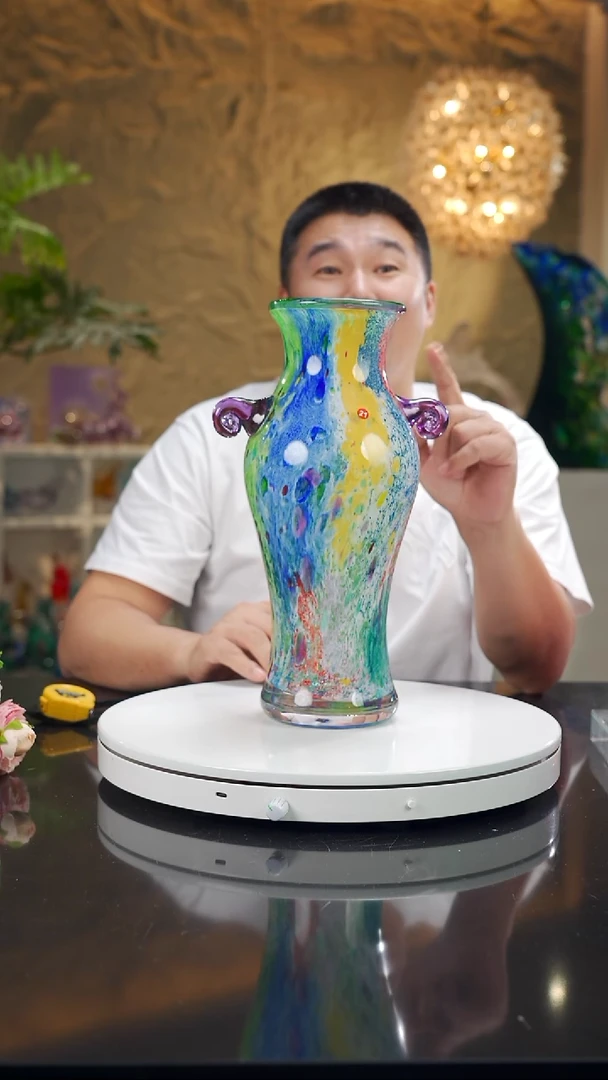 手工艺品琉璃福利设计款莫奈花瓶