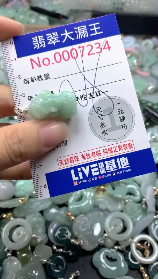 翡翠未镶嵌吊坠(不含链)7234