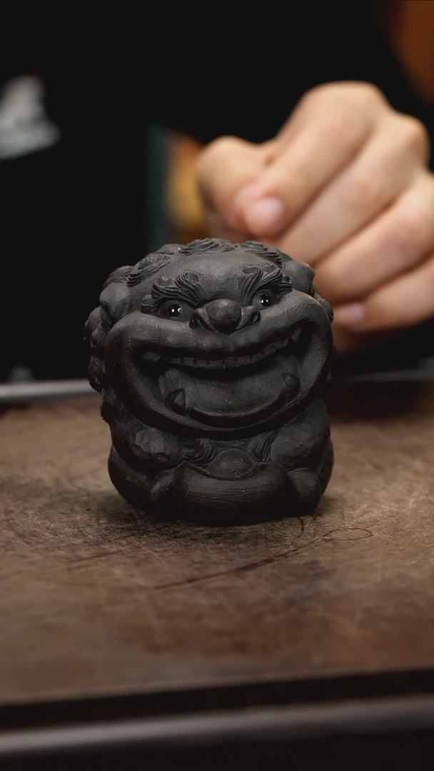 紫砂茶宠紫砂笑狮