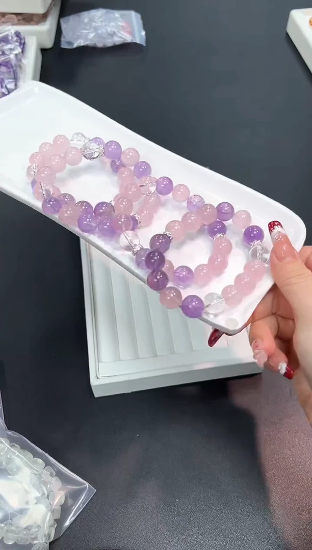 【闪购商品】水晶手串未镶嵌95U多样性发其一1条默认微瑕