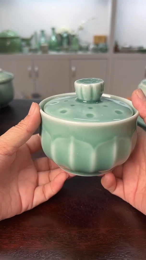 龙泉云间青瓷小米茶器