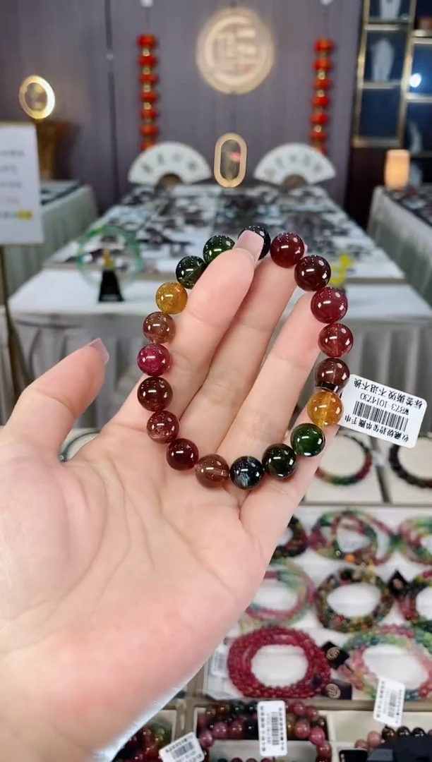 未镶嵌老矿碧玺单圈手串10mm+碧玺hon多样性发货一条