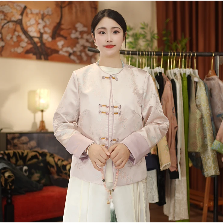 【竹窗】民族风气质春秋女装印花竹窗上衣