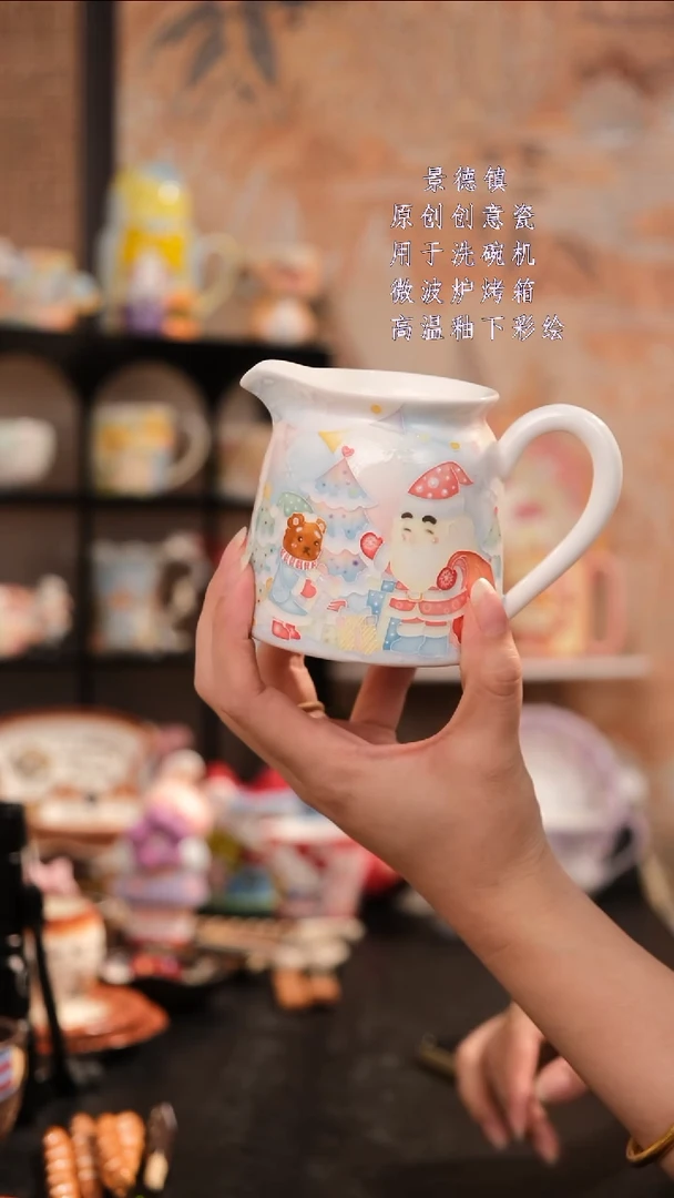 摆件景德镇手工手绘设计师款