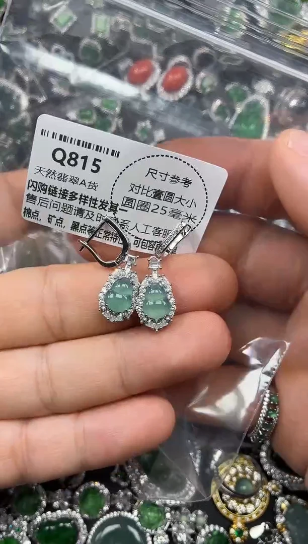 颈饰未镶嵌翡翠Q815耳扣