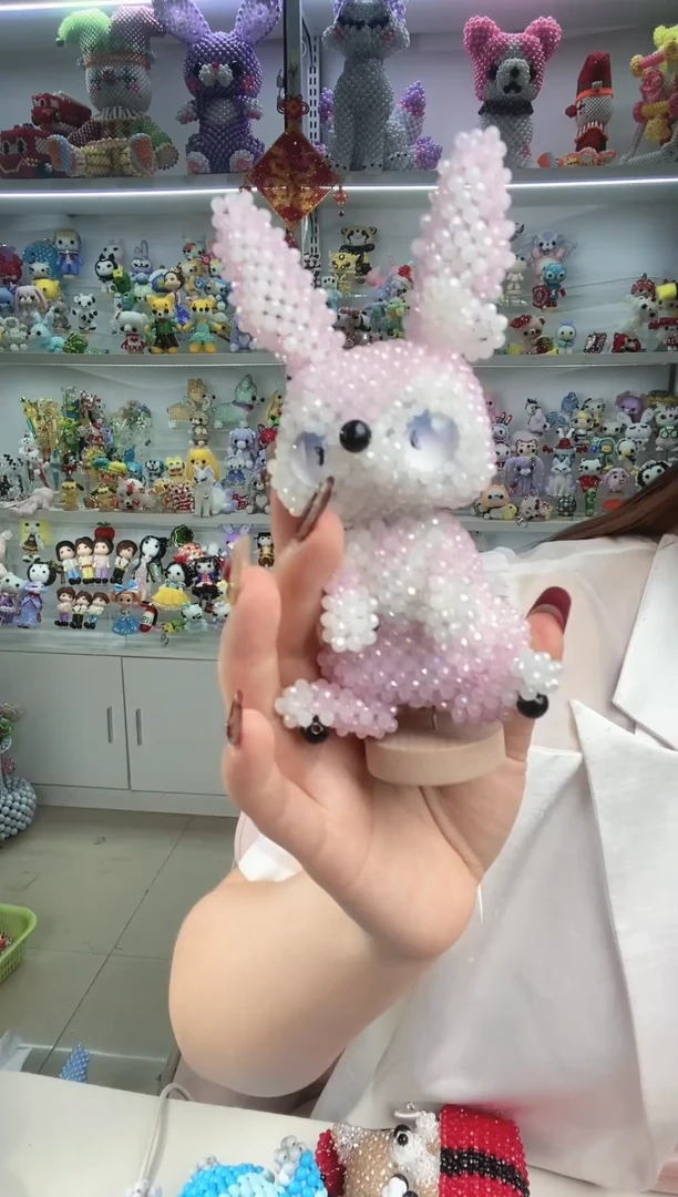 玻璃0545卡4水晶甜瓜材料包1套眼睛换黑光珠