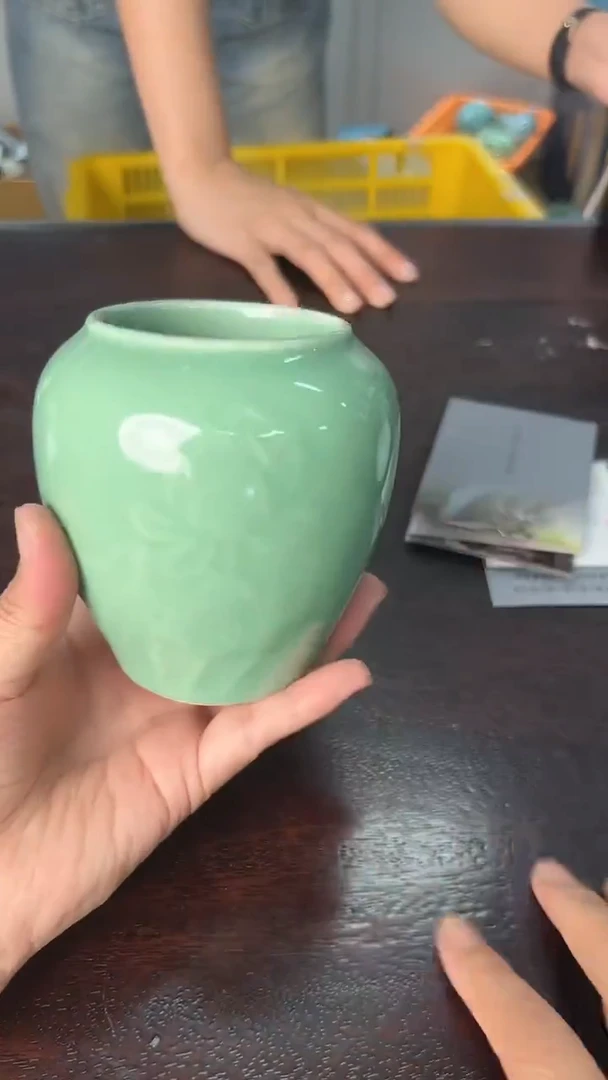 龙泉云间青瓷小米茶器