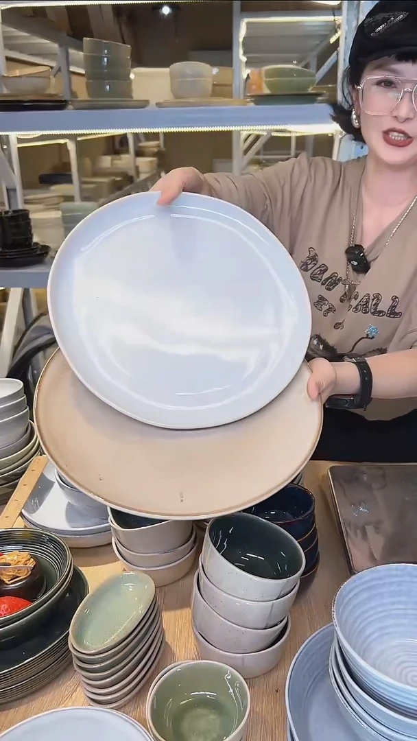 瓷96高温釉下彩陶瓷餐具默认微瑕