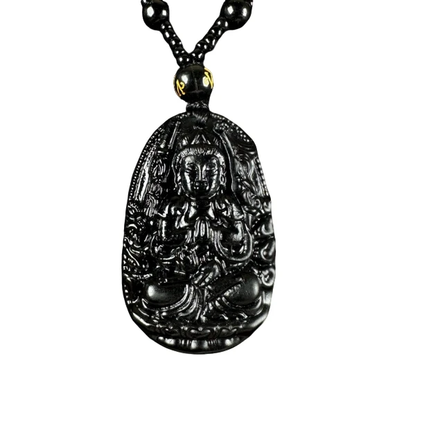 W038轻奢黑曜石观音吊坠 多样性发其一