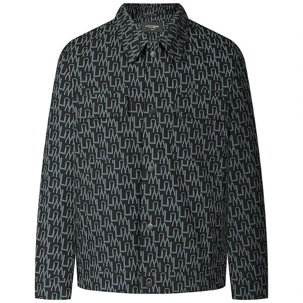 利郎【提花满印】25冬短款肌理轻薄羽绒服面料翻领柔软保暖白鸭绒男