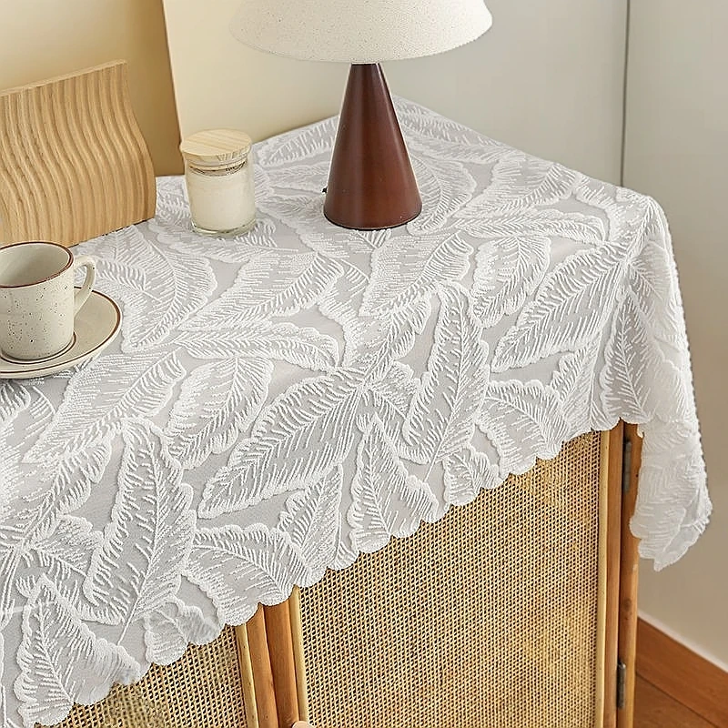 最新款轻奢复古蕾丝镂空桌布桌旗ins风防尘盖巾 电视柜茶几拍摄道