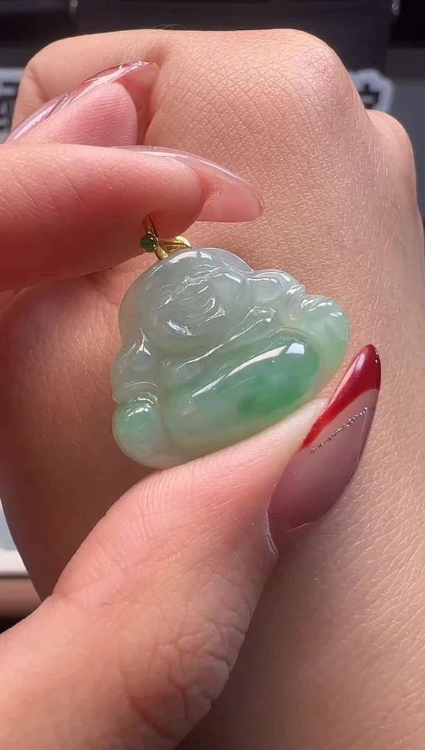 吊坠(不含链)18K金镶嵌翡翠 缅甸珠宝严选