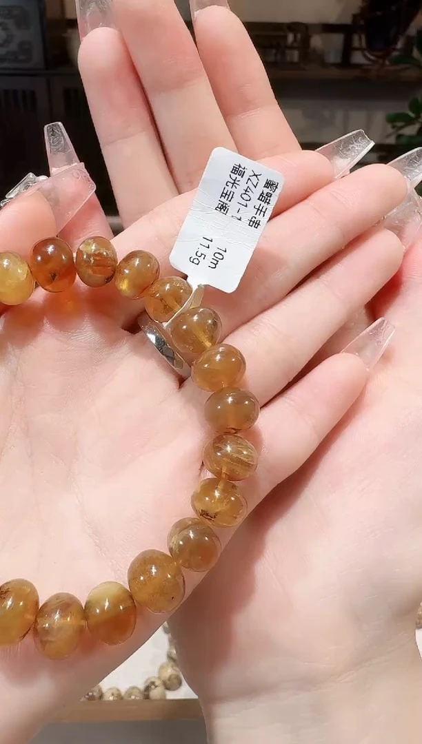 手链琥珀未镶嵌抚顺琥珀      蜜蜡手串10M