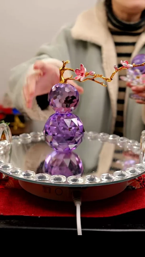 【闪购商品】紫色一枝梅葫芦摆件