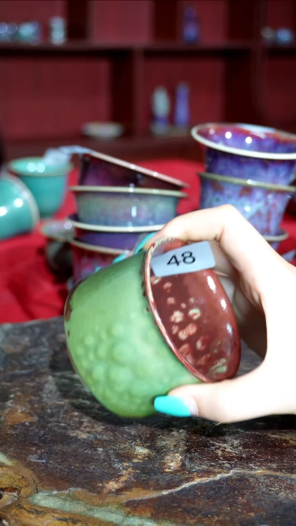 摆件精品窑变钧瓷茶器