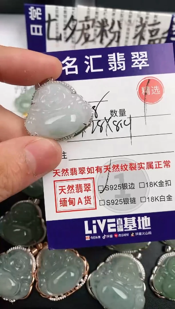 翡翠银S925镶嵌颈饰·