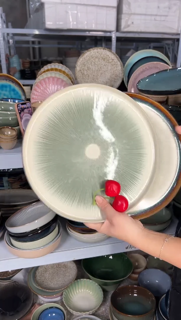 陶瓷外贸尾货瑕疵满20包邮X2大盘