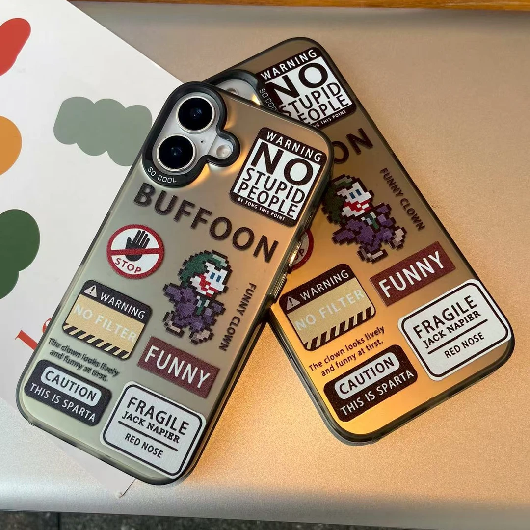 歌诗丹途像素小丑适用16新款苹果手机壳小米vivo华为oppo荣耀防摔