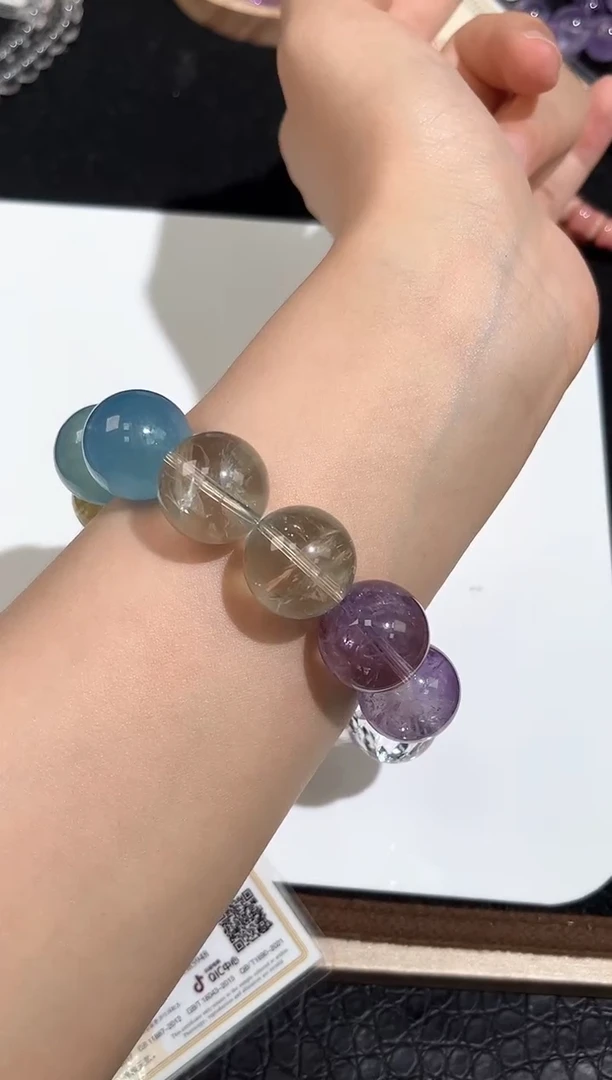 未镶嵌手链水晶30号原创多宝手串单圈18+mm