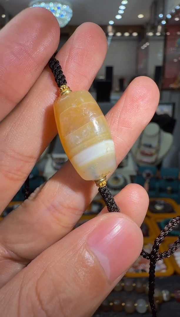未镶嵌玛瑙/玉髓珠宝奇石缠丝玛瑙珠项链