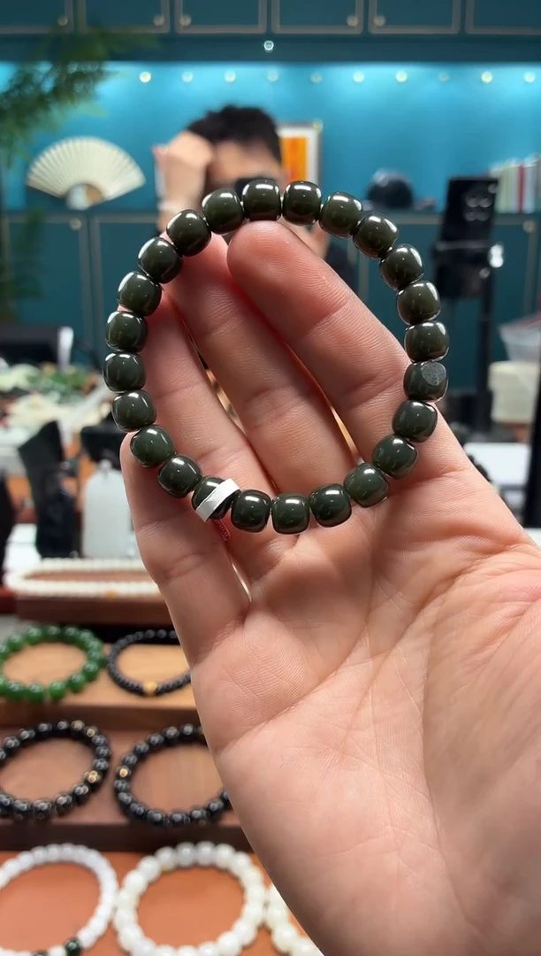 未镶嵌手串和田玉沙枣8-9