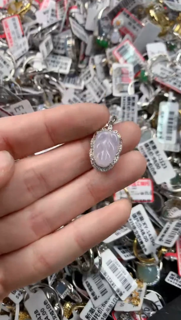 银S925镶嵌戒指翡翠6------6