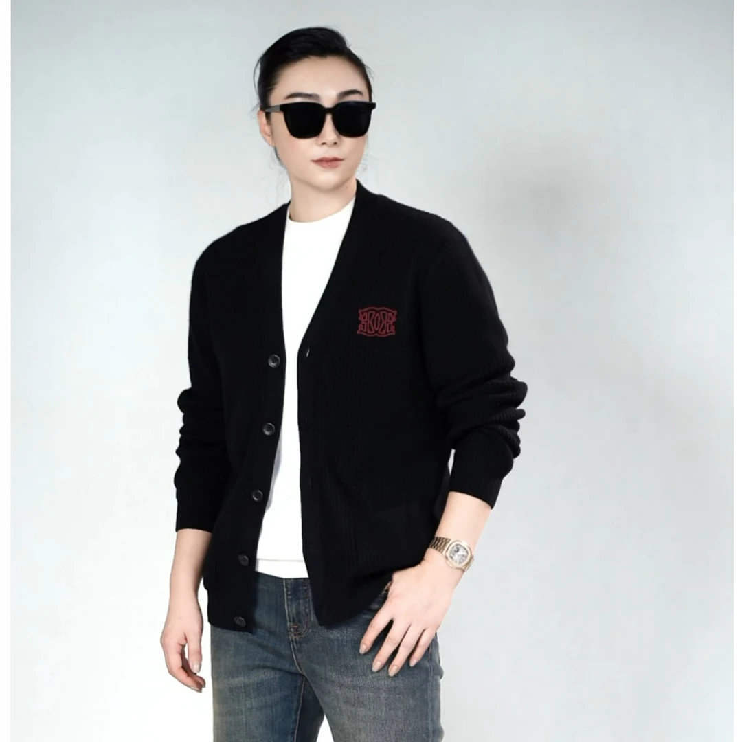 迪卡里奥费雷男士针织羊毛羊绒开衫53ZW392秋季羊毛针织开衫外套