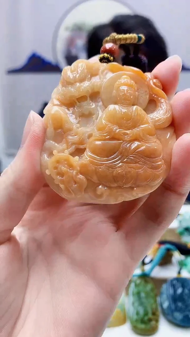 未镶嵌定制翡翠5060zm-毛货挂件76