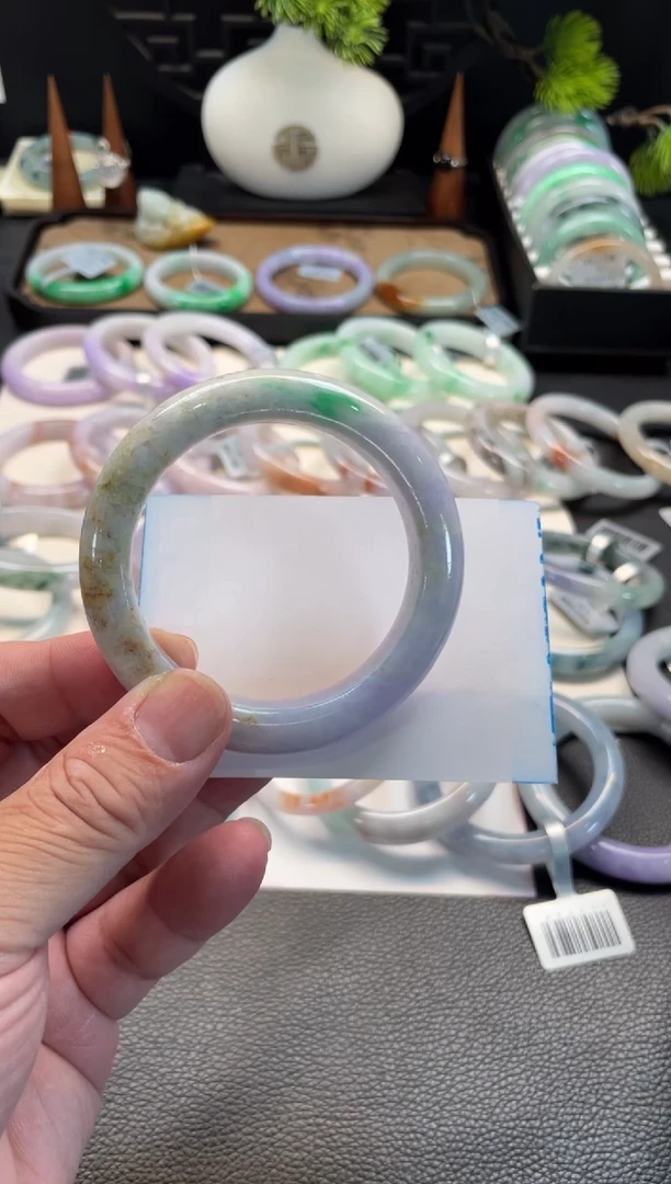 未镶嵌手镯翡翠你**奈25号链接 有纹裂有沙眼