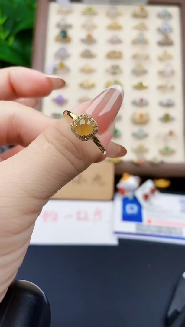 银S925镶嵌戒指翡翠12