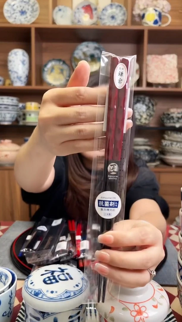 瓷片田中筷子 镰仓 （一双）