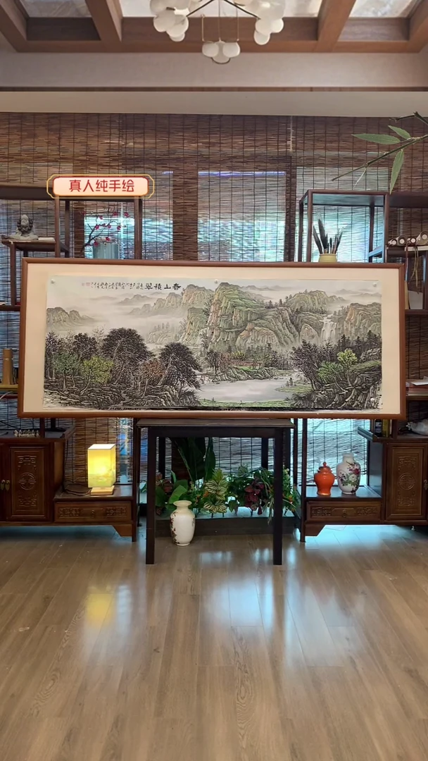 国画国画纯手绘纯实木205*85cm