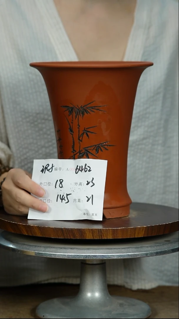 6462+瑕 紫砂花盆紫砂&