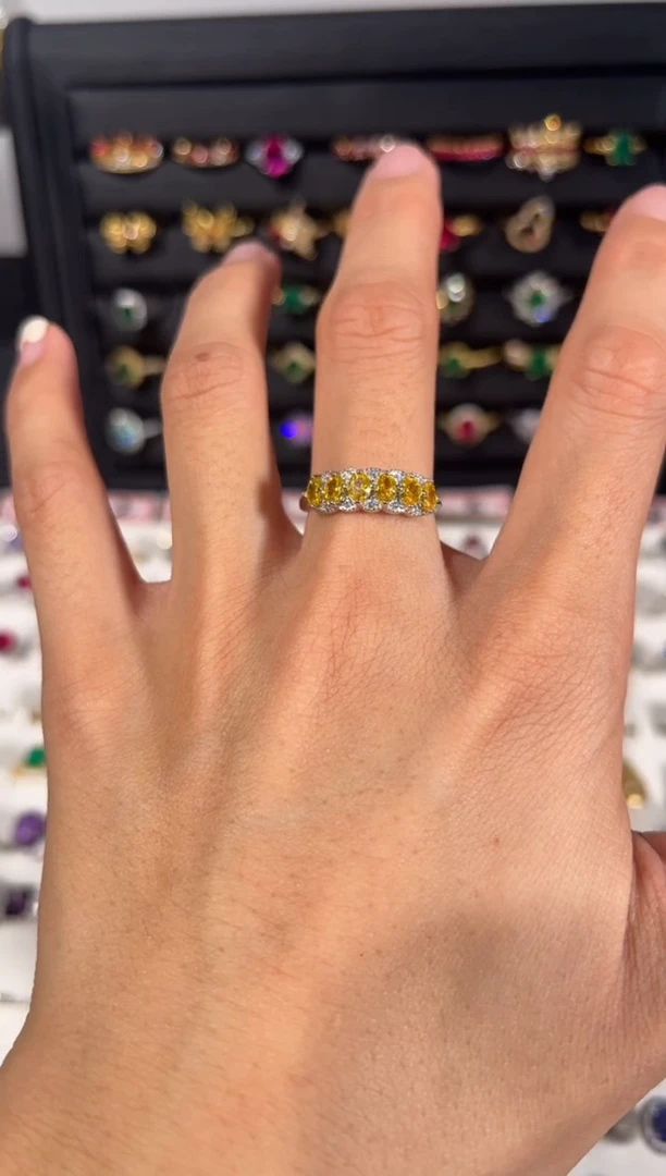 【闪购商品】蓝宝石戒指银S925镶嵌15351