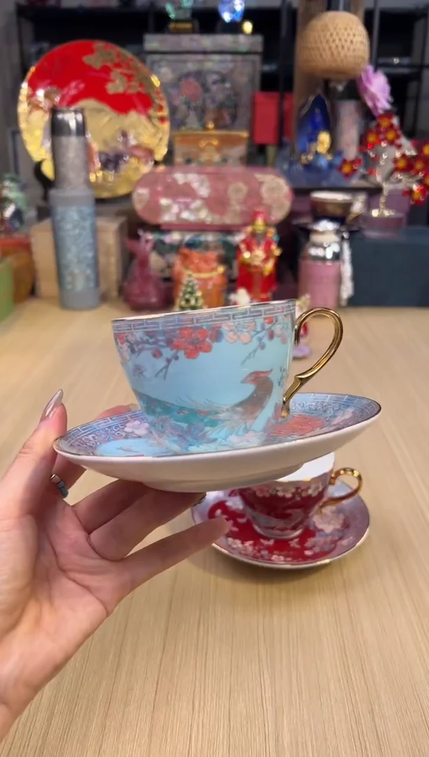 152灵羽和鸣咖啡杯-蓝色