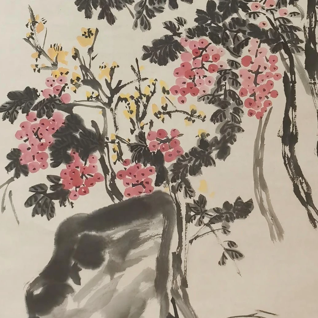 【辽拍】V250709-2-644 《花卉》 （5.3平尺）  纸本镜片   yy13w