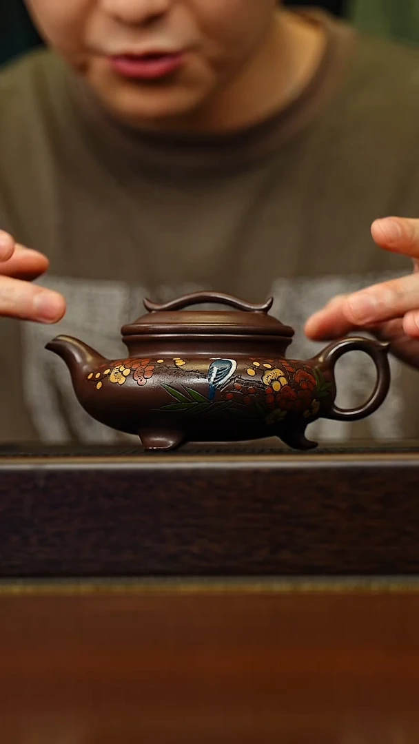 茶壶紫砂宜兴原矿 手工 紫砂壶容量300CC