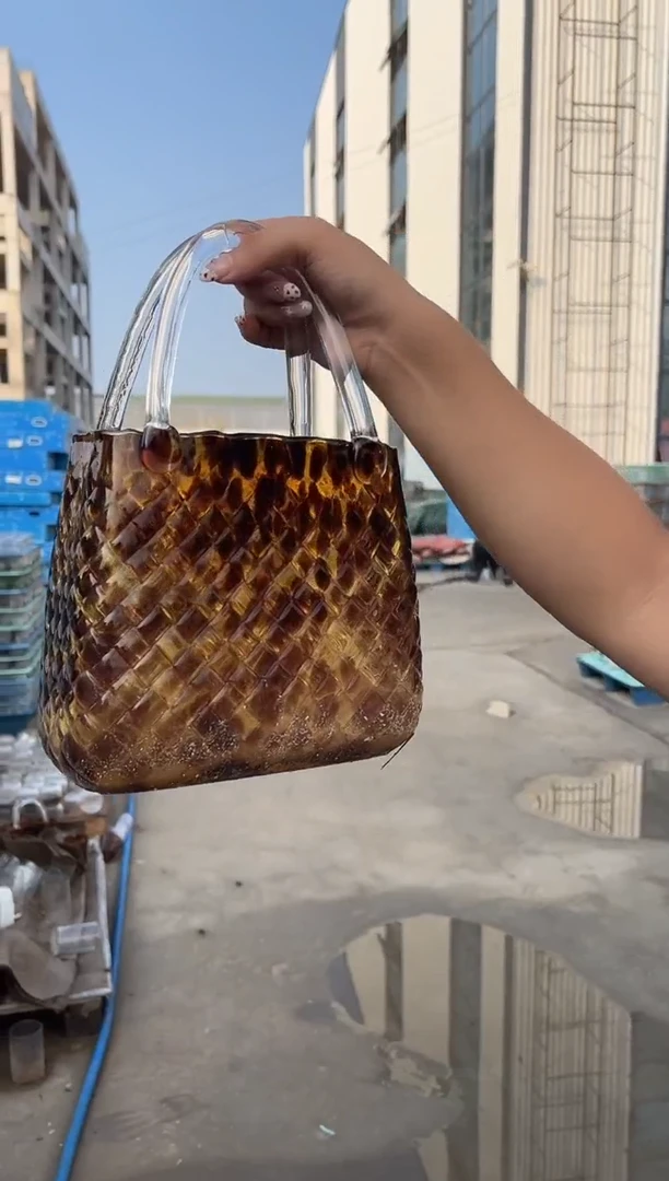 现代客厅摆件玻璃花瓶高级感