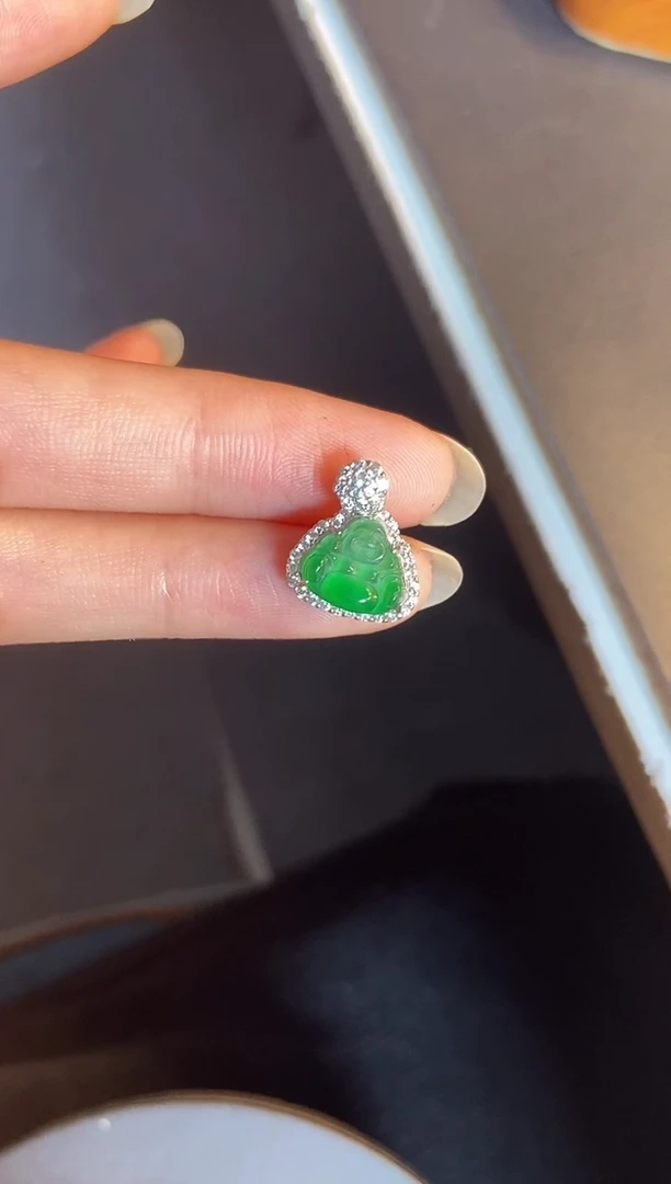 吊坠(不含链)银S925镶嵌翡翠1