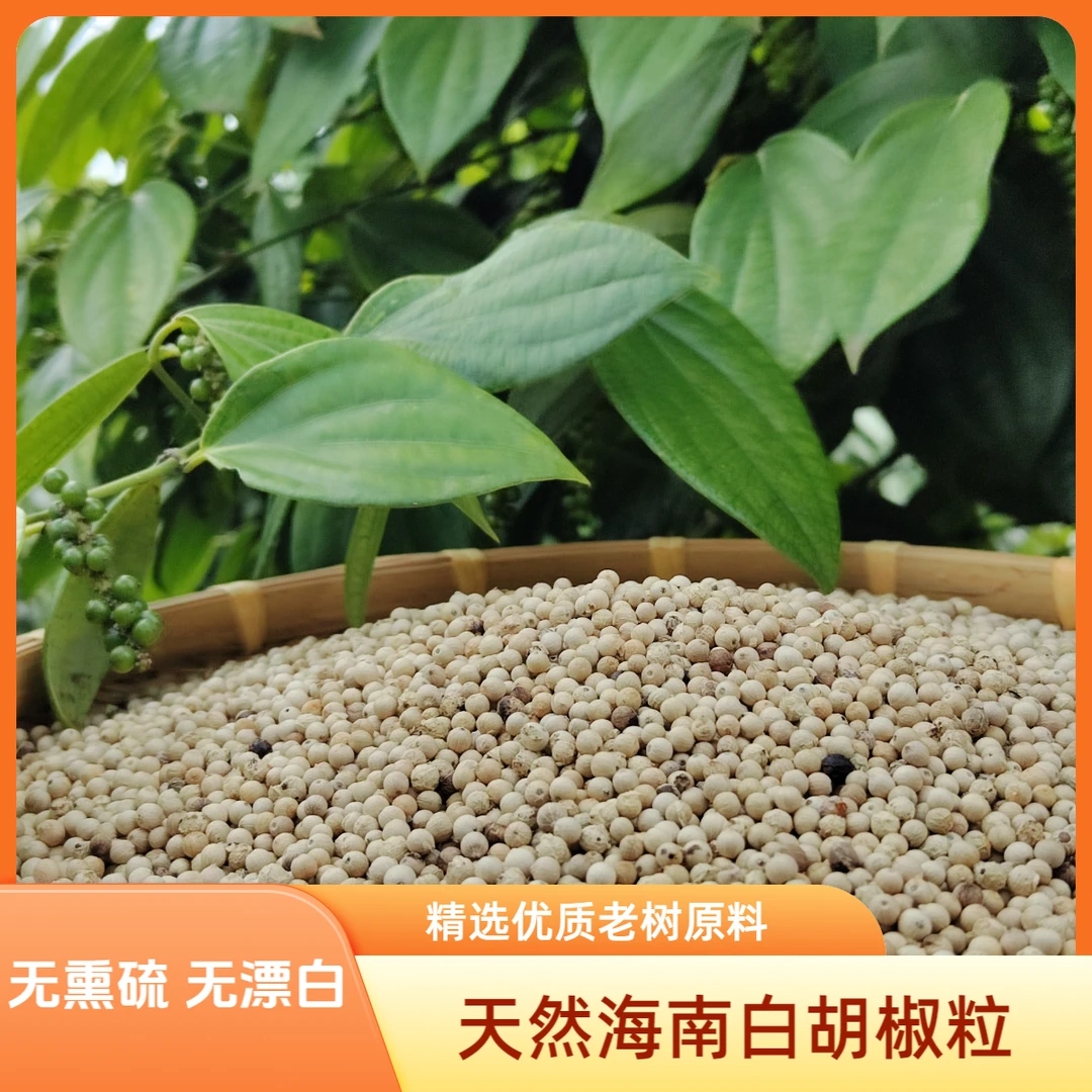 【买胡椒送研磨器】海南农家自然晾晒黑白胡椒 无熏硫 无漂白