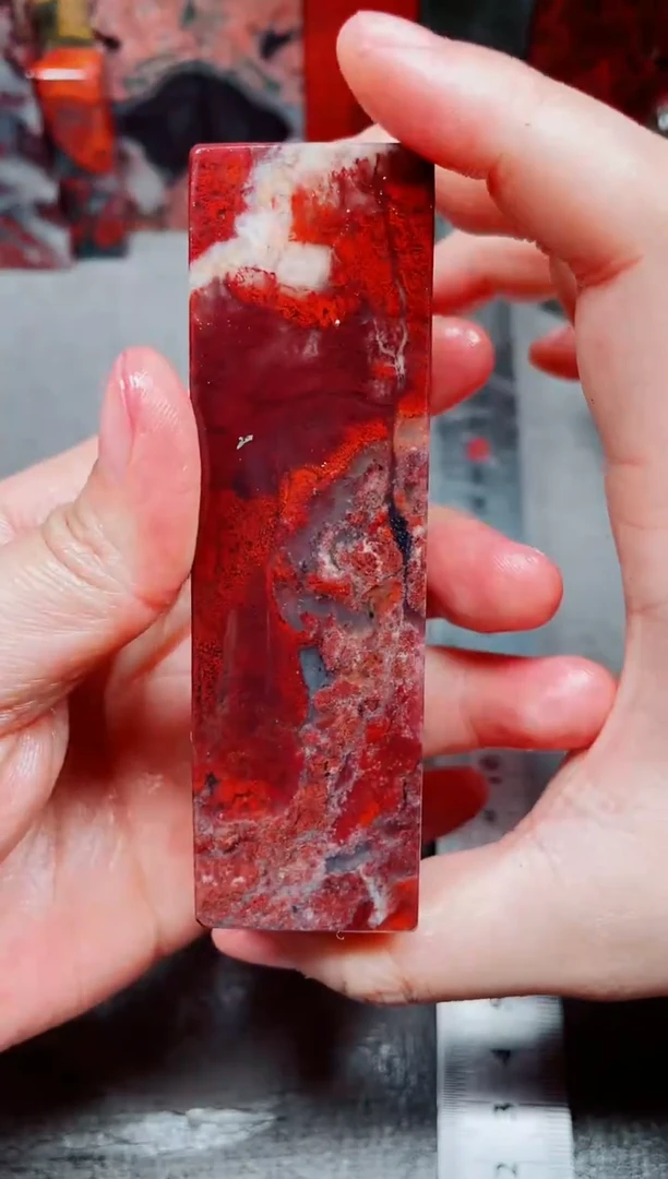 桂林鸡血玉素章3.0左右32