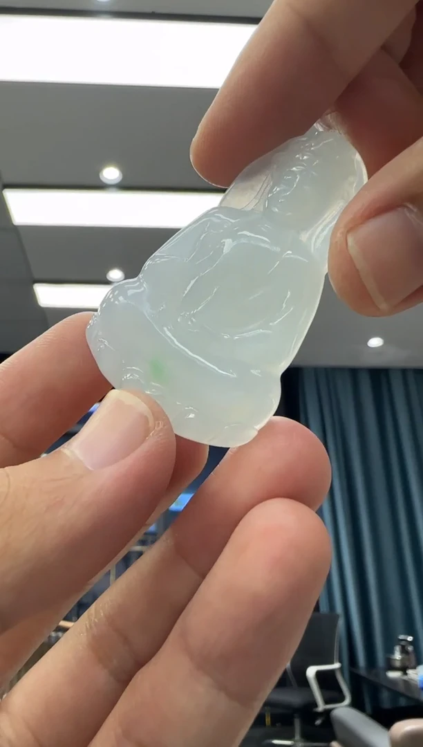 颈饰未镶嵌翡翠天然翡翠A货孤品一件