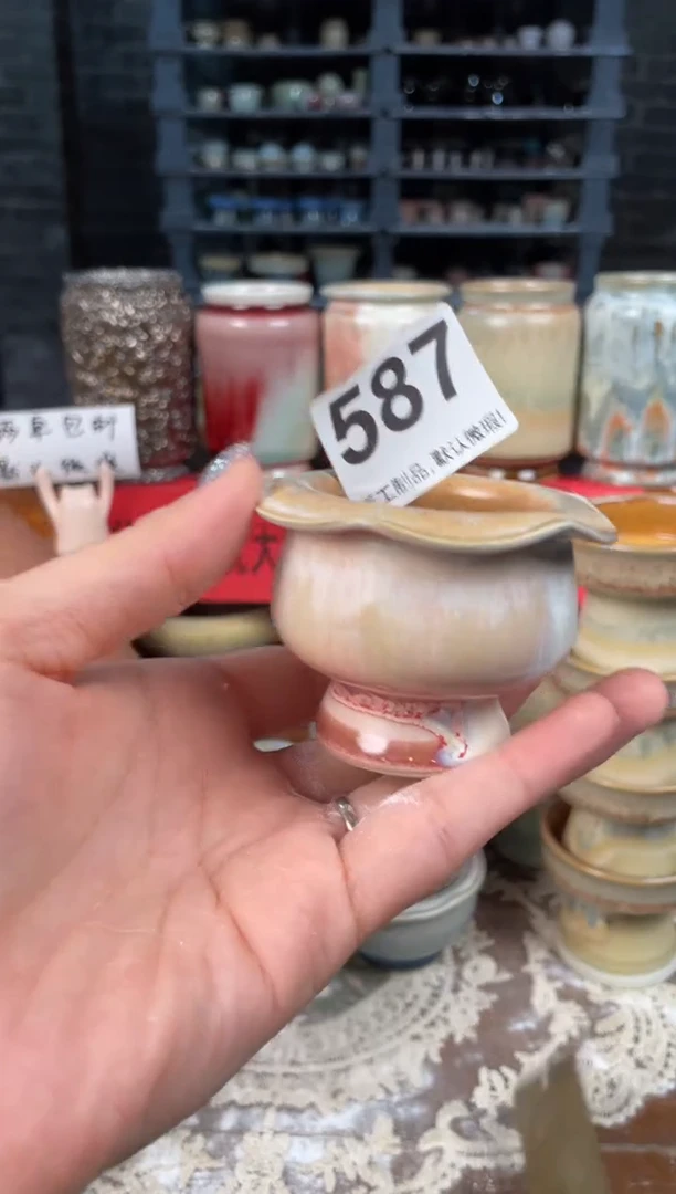 瓷片587知木小芳花盆