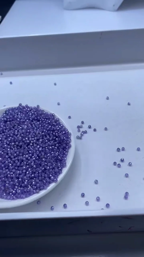 颈饰未镶嵌水晶X310-浅紫色碧玺3mm*50颗