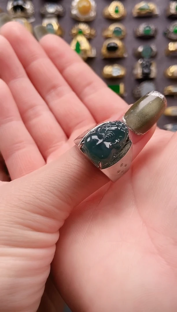 未镶嵌戒指翡翠锦*天然A货翡翠