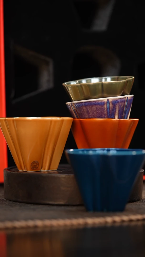 10柴房陶瓷柴烧五福杯