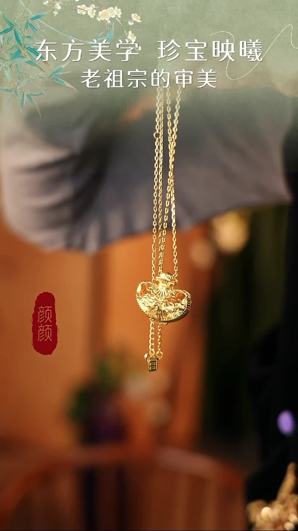 无925银福袋子吊坠毛衣链