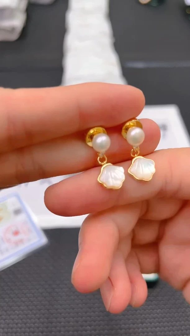 未镶嵌淡水珍珠耳饰ed1064