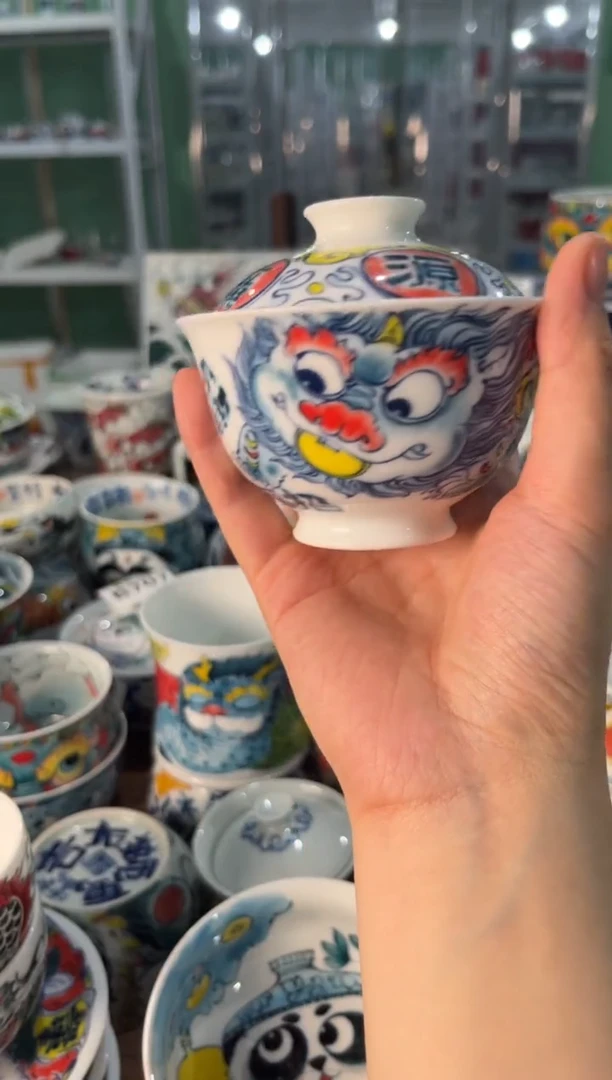 昨明景德镇陶瓷：盖碗