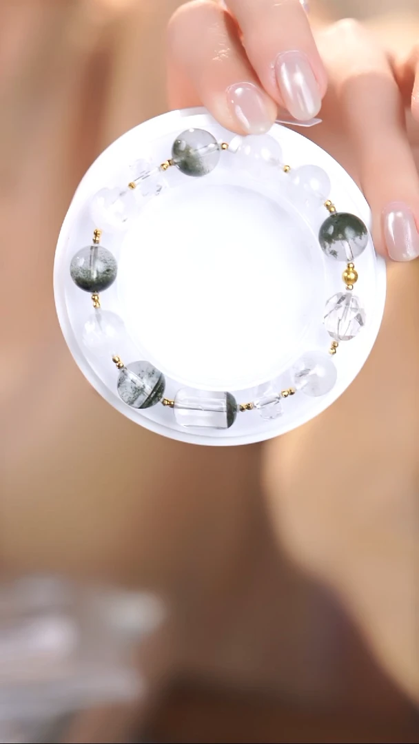 18K金镶嵌手链水晶@